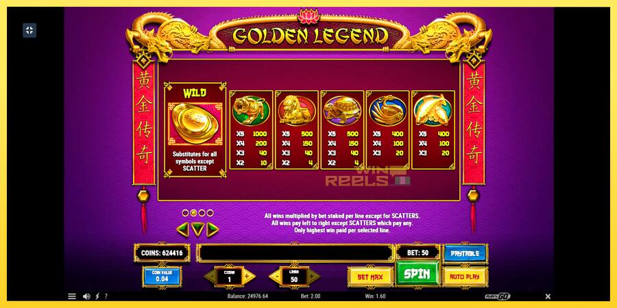 Afbeelding 5 speelautomaat Golden Legend