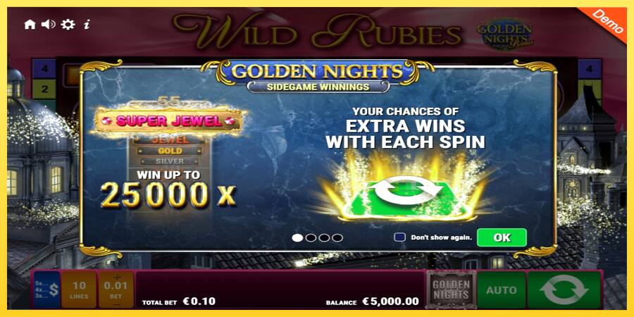 Afbeelding 1 speelautomaat Wild Rubies Golden Nights