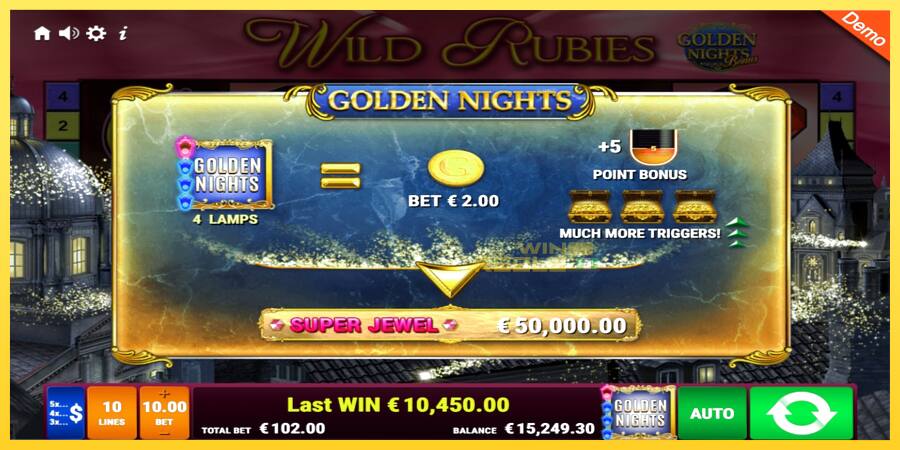 Afbeelding 5 speelautomaat Wild Rubies Golden Nights