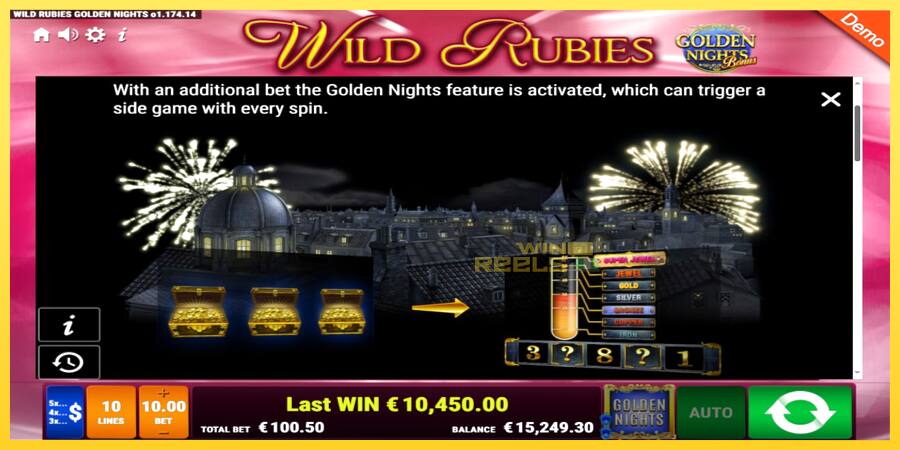 Afbeelding 6 speelautomaat Wild Rubies Golden Nights