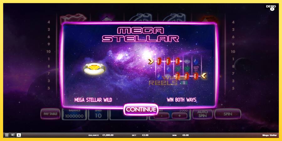 Afbeelding 1 speelautomaat Mega Stellar