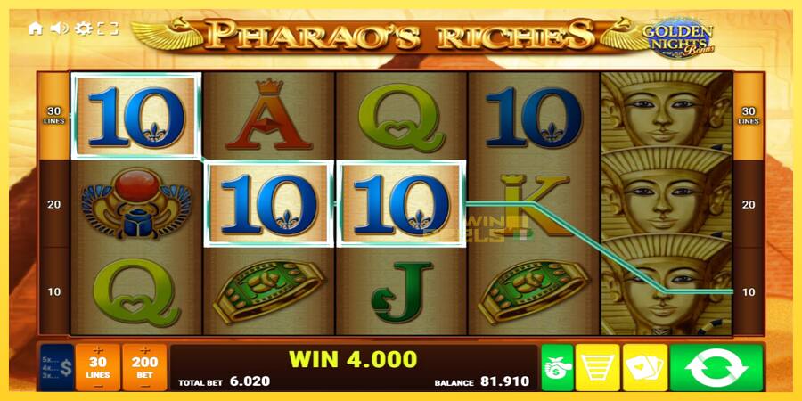 Afbeelding 3 speelautomaat Pharaos Riches Golden Nights