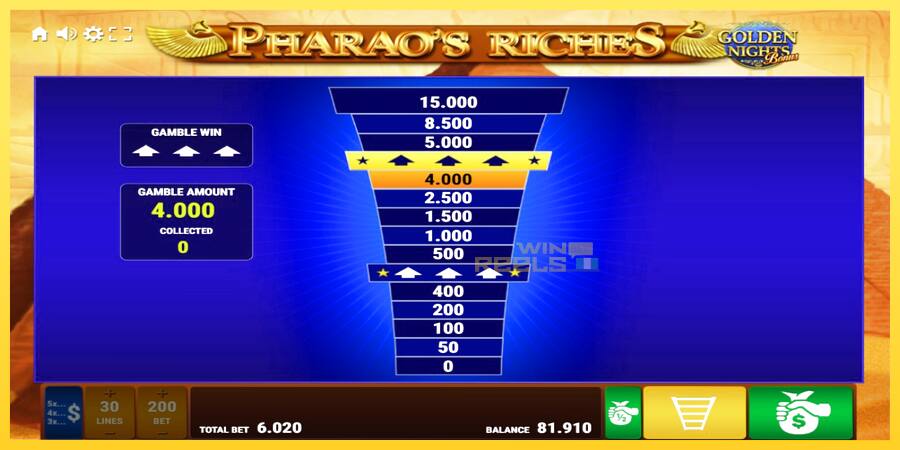 Afbeelding 4 speelautomaat Pharaos Riches Golden Nights