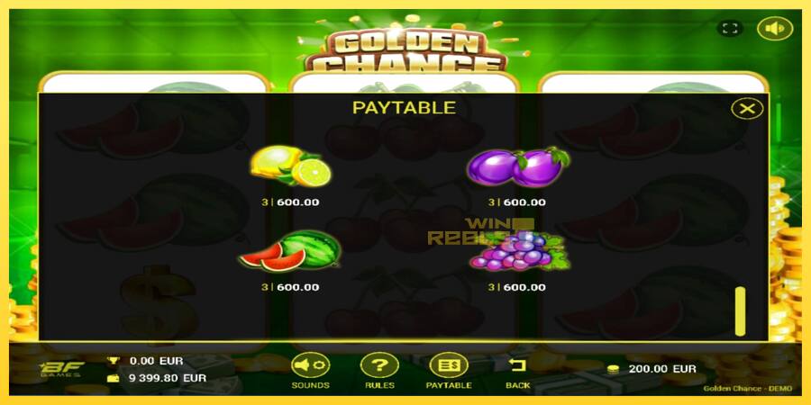 Afbeelding 4 speelautomaat Golden Chance