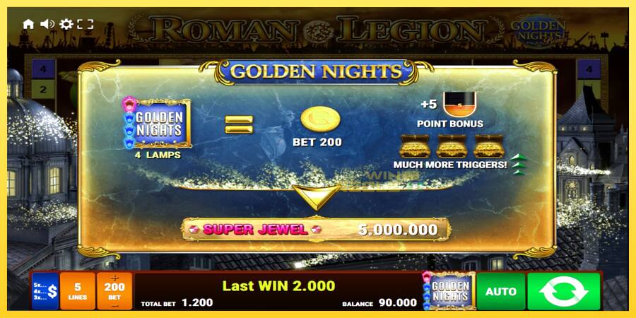 Afbeelding 5 speelautomaat Roman Legion Golden Nights