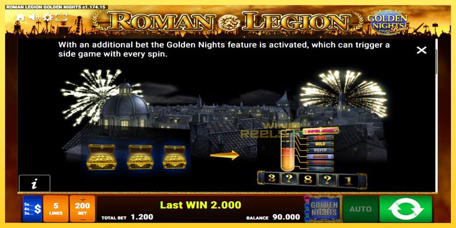 Afbeelding 6 speelautomaat Roman Legion Golden Nights