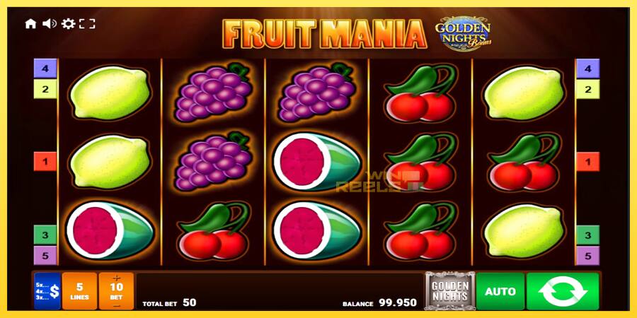 Afbeelding 1 speelautomaat Fruit Mania Golden Nights