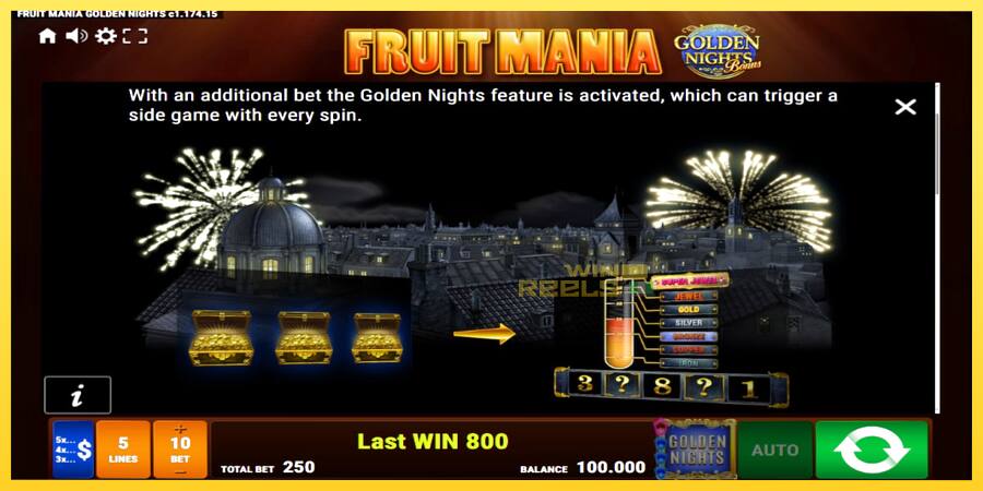 Afbeelding 5 speelautomaat Fruit Mania Golden Nights