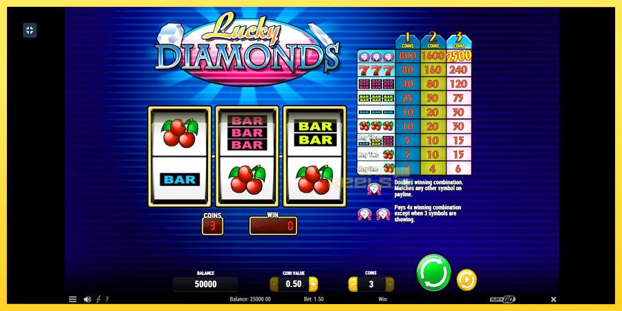 Afbeelding 1 speelautomaat Lucky Diamonds