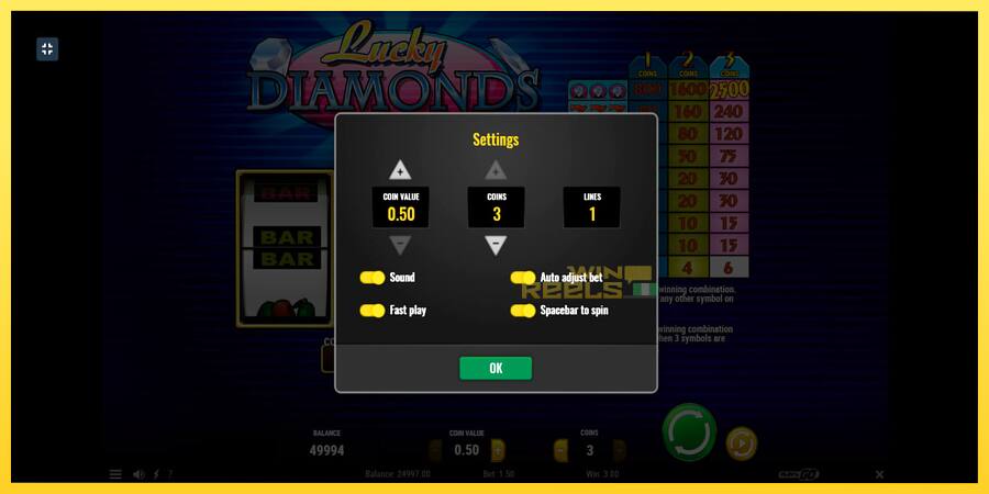 Afbeelding 4 speelautomaat Lucky Diamonds