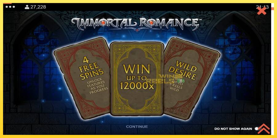 Afbeelding 1 speelautomaat Immortal Romance