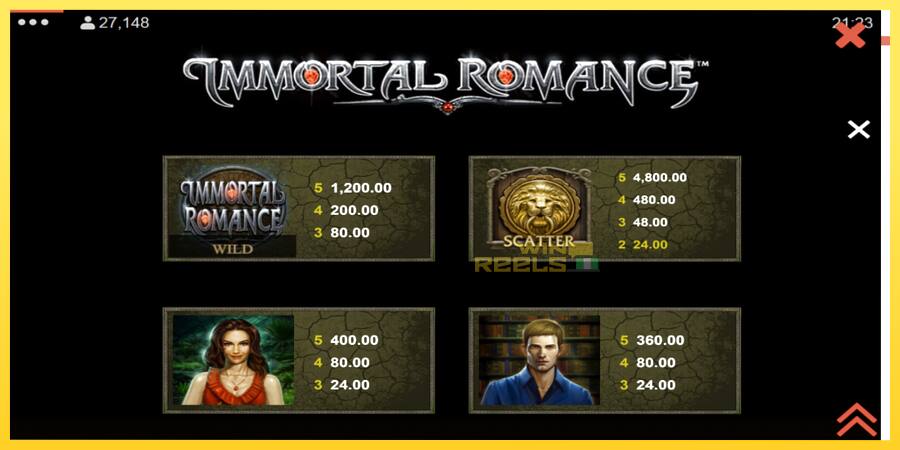 Afbeelding 6 speelautomaat Immortal Romance