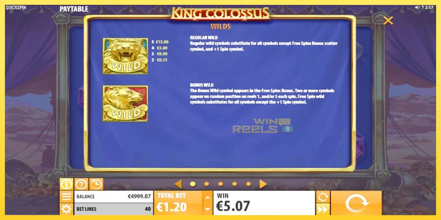 Afbeelding 4 speelautomaat King Colossus