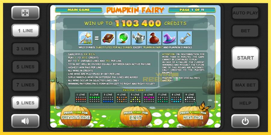 Afbeelding 4 speelautomaat Pumpkin Fairy