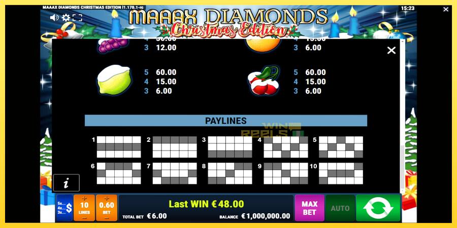 Afbeelding 7 speelautomaat Maaax Diamonds Christmas Edition