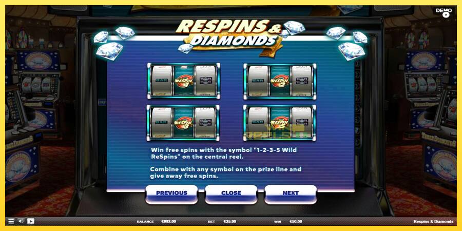 Afbeelding 6 speelautomaat Respins Diamonds