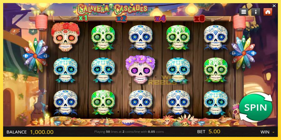 Afbeelding 1 speelautomaat Calavera Cascades