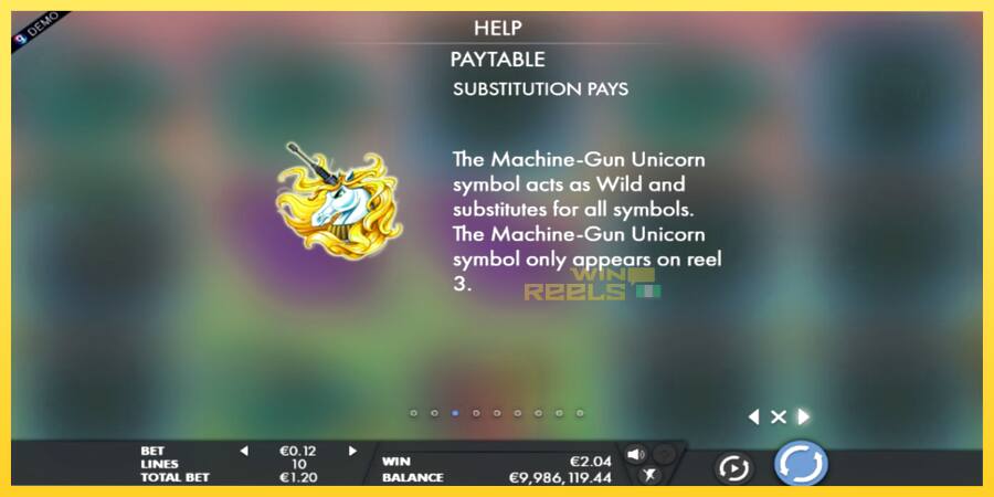 Afbeelding 3 speelautomaat Machine Gun Unicorn