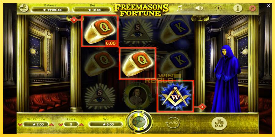 Afbeelding 3 speelautomaat Freemasons Fortune