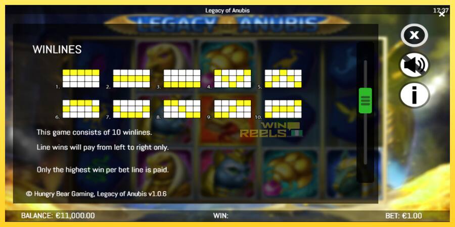 Afbeelding 7 speelautomaat Legacy of Anubis