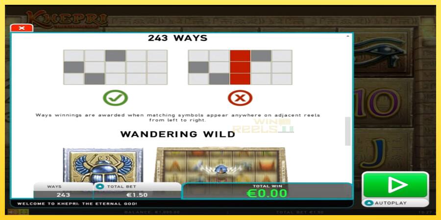 Afbeelding 7 speelautomaat Khepri The Eternal God