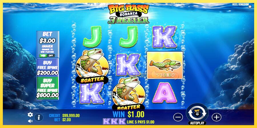 Afbeelding 2 speelautomaat Big Bass Bonanza 3 Reeler