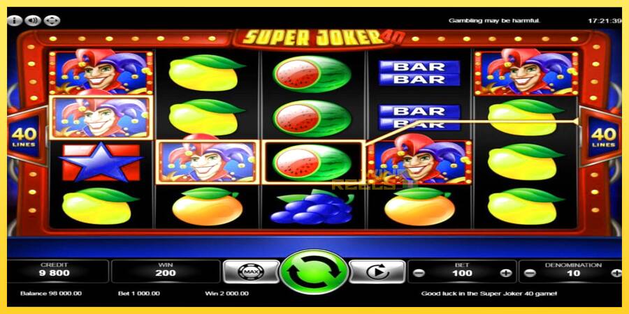 Afbeelding 2 speelautomaat Super Joker 40