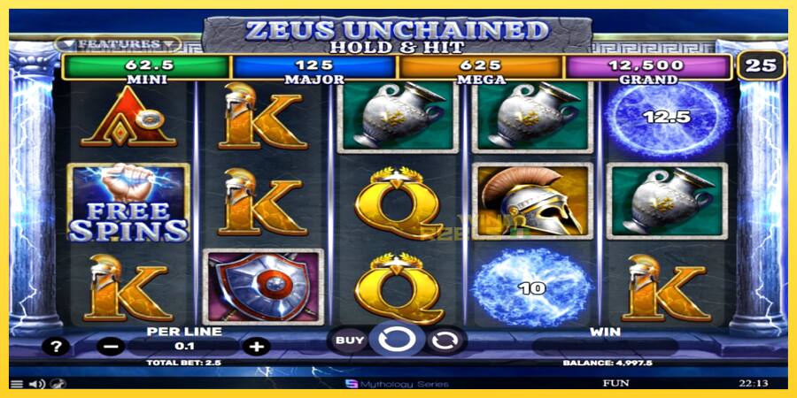 Afbeelding 2 speelautomaat Zeus Unchained - Hold & Hit