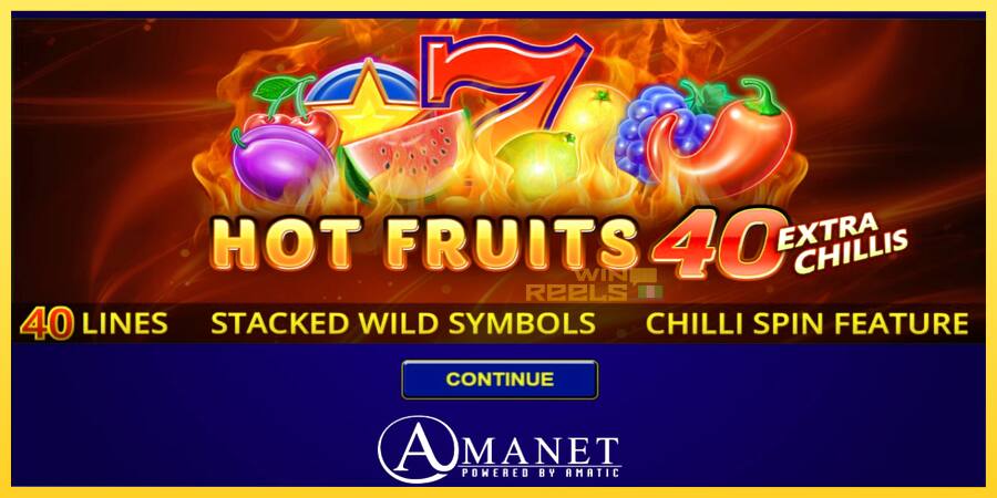 Afbeelding 1 speelautomaat Hot Fruits 40 Extra Chillis