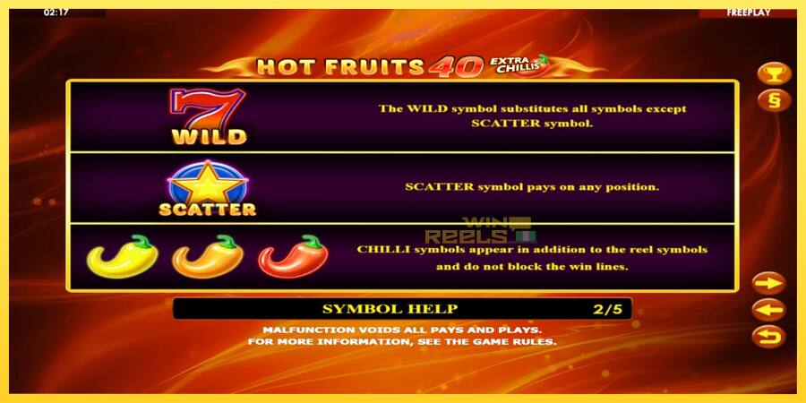 Afbeelding 5 speelautomaat Hot Fruits 40 Extra Chillis