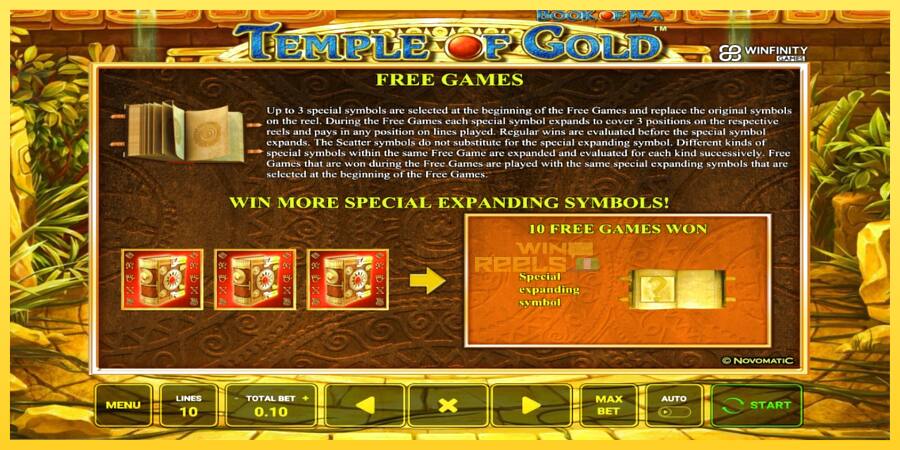 Afbeelding 4 speelautomaat Book of Ra Temple of Gold