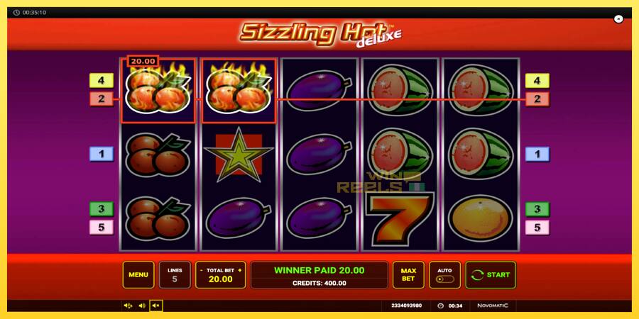 Afbeelding 5 speelautomaat Sizzling Hot Deluxe