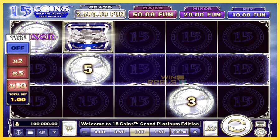 Afbeelding 2 speelautomaat 15 Coins Grand Platinum Edition