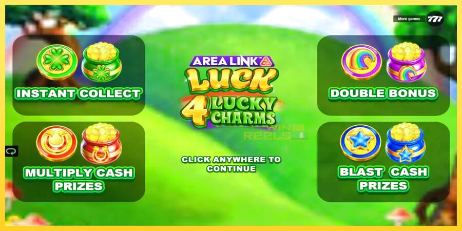 Afbeelding 1 speelautomaat Area Link Luck 4 Lucky Charms