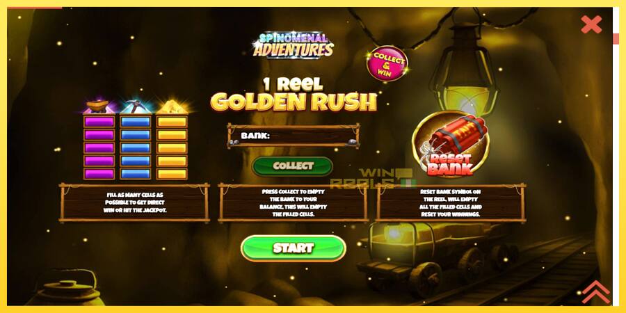 Afbeelding 1 speelautomaat 1 Reel Golden Rush