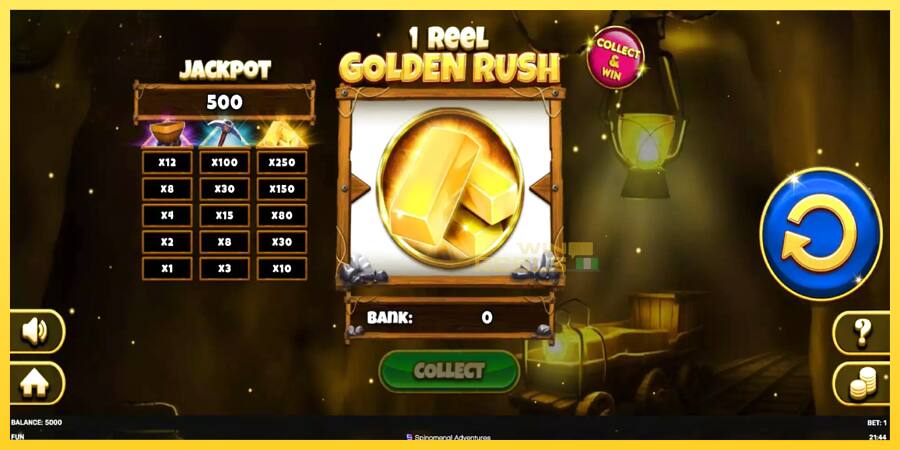 Afbeelding 2 speelautomaat 1 Reel Golden Rush