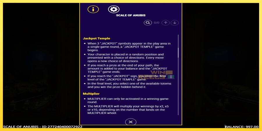 Afbeelding 4 speelautomaat Scale of Anubis