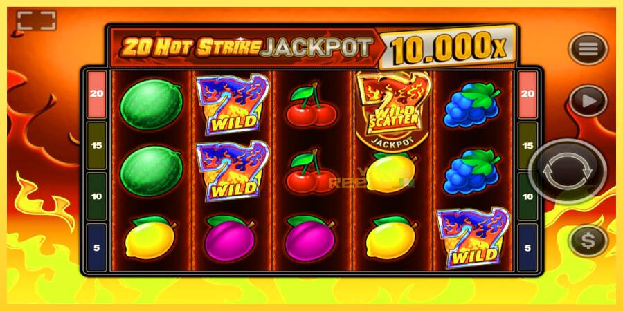 Afbeelding 2 speelautomaat 20 Hot Strike Jackpot