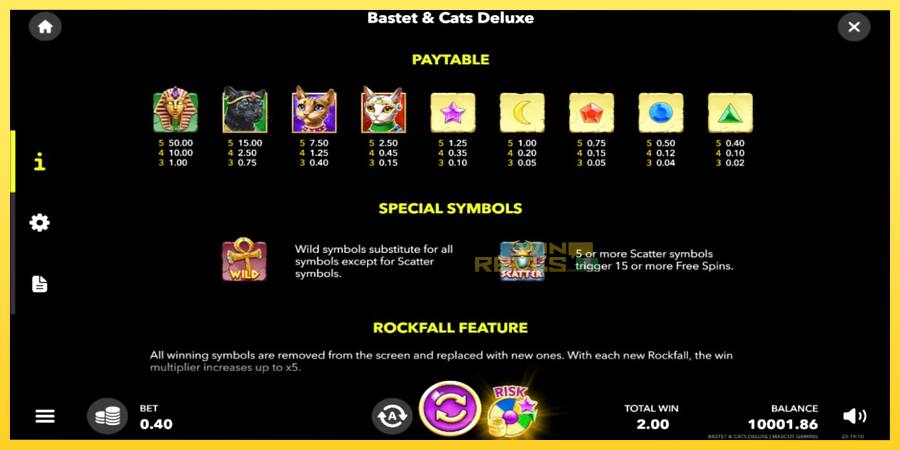 Afbeelding 5 speelautomaat Bastet & Cats Deluxe