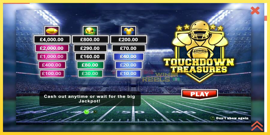 Afbeelding 1 speelautomaat Touchdown Treasures