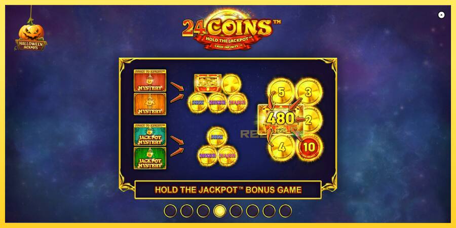 Afbeelding 1 speelautomaat 24 Coins Halloween Jackpots