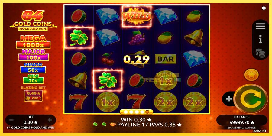 Afbeelding 2 speelautomaat 64 Gold Coins Hold and Win