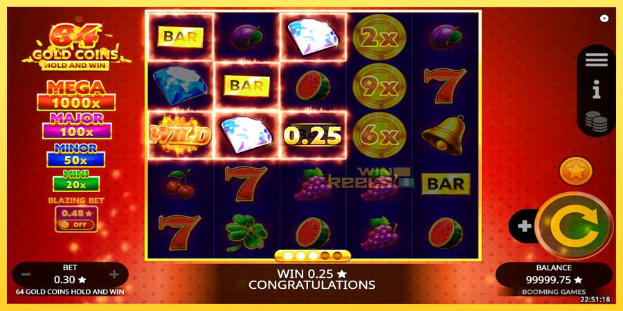 Afbeelding 3 speelautomaat 64 Gold Coins Hold and Win