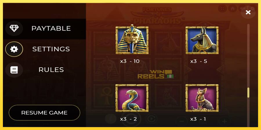 Afbeelding 6 speelautomaat Fortunes of Pharaohs