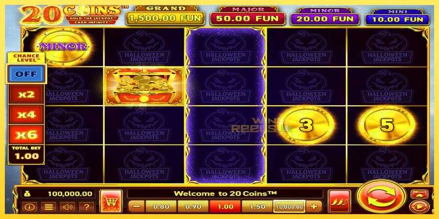 Afbeelding 1 speelautomaat 20 Coins Halloween Jackpots