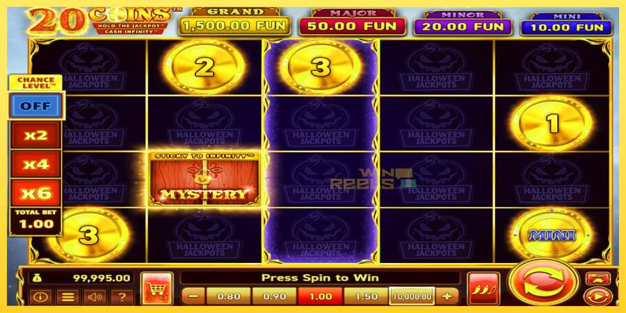 Afbeelding 2 speelautomaat 20 Coins Halloween Jackpots