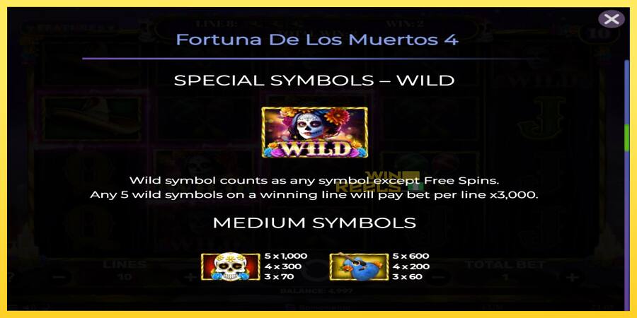 Afbeelding 6 speelautomaat Fortuna De Los Muertos 4