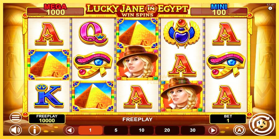 Afbeelding 1 speelautomaat Lucky Jane in Egypt Win Spins