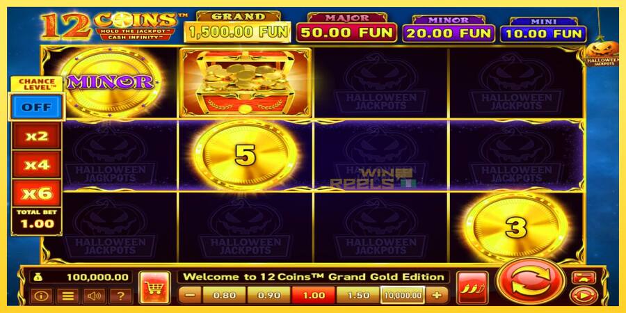 Afbeelding 1 speelautomaat 12 Coins Grand Gold Edition Halloween Jackpots