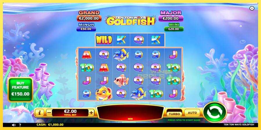 Afbeelding 2 speelautomaat Ten Ton Ways Goldfish